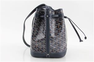 Goyard Petit Flot Bucket Bag Coated Canvas PM Black 2025812